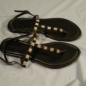 Black/silver sandals